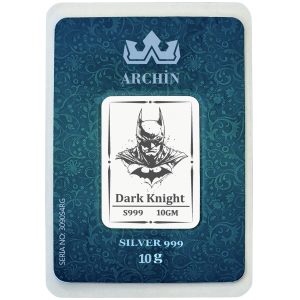 Saf Gümüş ile Üretilmiş Batman Temalı Doğum Günü Hediyesine Özel 10 Gram 999 Ayar Gümüş Külçe-695
