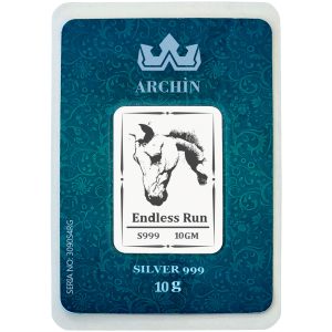 Saf Gümüş ile Üretilmiş At Temalı Doğum Günü Hediyesine Özel 10 Gram 999 Ayar Gümüş Külçe-699