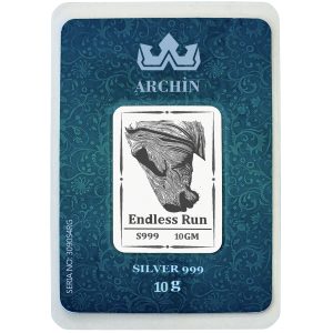 999 Ayar Gümüşten Üretilmiş Sevgililer Günü Hediyesine Özel At Temalı 10 Gram Saf Gümüş Külçe-700