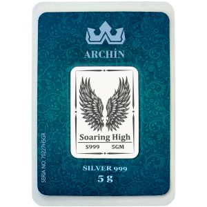 Saf Gümüş ile Üretilmiş Doğum Günü Hediyesine Özel Kuş Kanadı Temalı 5 Gram 999 Ayar Gümüş Külçe-702