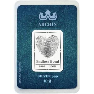 Saf Gümüş ile Üretilmiş Parmak İzli Kalp Temalı Sevgililer Günü Hediyesine Özel 10 Gram 999 Ayar Gümüş Külçe-710