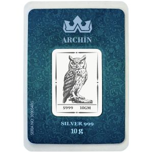 999 Ayar Gümüşten Üretilmiş Yıl Dönümü Hediyesine Özel Baykuş Temalı 10 Gram Saf Gümüş Külçe-734