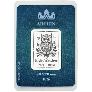 Saf Gümüş ile Üretilmiş Baykuş Temalı Doğum Günü Hediyesine Özel 10 Gram 999 Ayar Gümüş Külçe-735