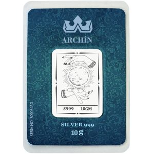 Saf Gümüş ile Üretilmiş Ay ve El Temalı Doğum Günü Hediyesine Özel 10 Gram 999 Ayar Gümüş Külçe-743