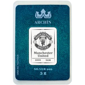 999 Ayar Gümüşten Üretilmiş Manchester United Temalı Doğum Günü Hediyesine Özel 5 Gram Saf Gümüş Külçe-745