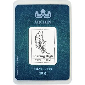 999 Ayar Gümüşten Üretilmiş Yıl Dönümü Hediyesine Özel Kanat Temalı 10 Gram Saf Gümüş Külçe-751