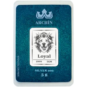 999 Ayar Gümüşten Üretilmiş Köpek ve Çiçek Temalı Sevgililer Günü Hediyesine Özel 5 Gram Saf Gümüş Külçe-761